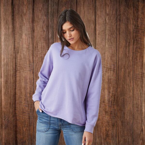 EZ391 Ladies' Drop Shoulder Beach Fleece Crew Thumbnail